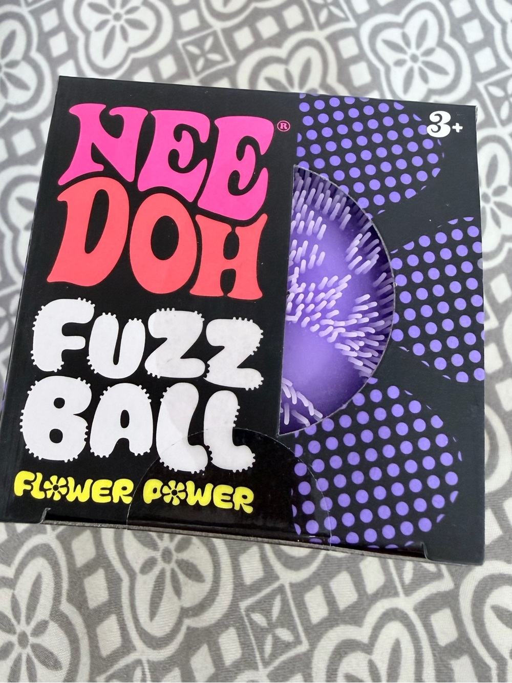 Needoh Purple Fuzz Ball - Flower Power